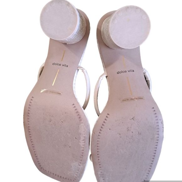 Dolce Vita Noles Wide Heels Re:Vita in IVORY PATENT CROCO LEATHER - Picture 5 of 10